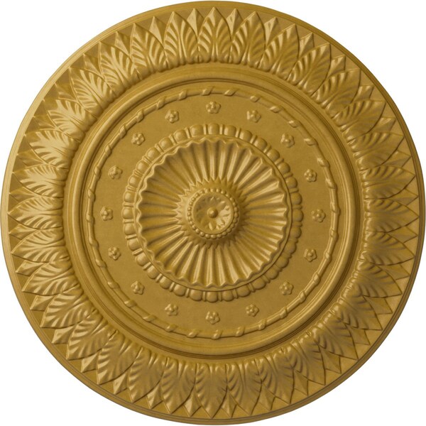 Ekena Millwork Christopher Ceiling Medallion, Hand-Painted Iridescent Gold, 26 5/8"OD x 2 1/4"P CM26CSIGS - main